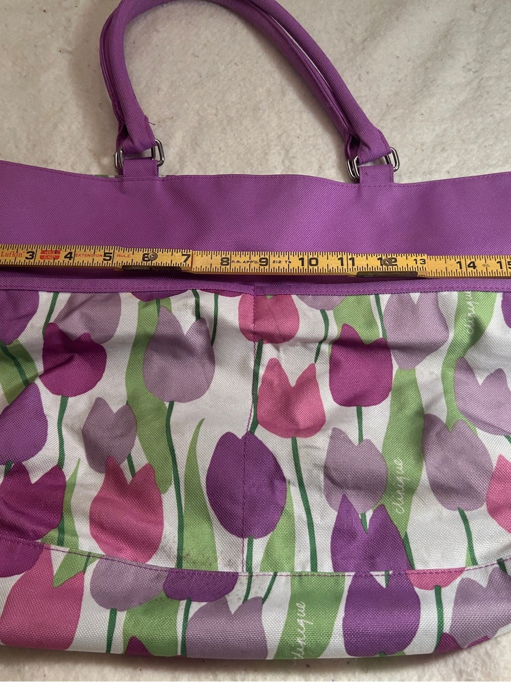 Purple Floral Tulip Tote Bag - Clinique - Picture 3 of 5